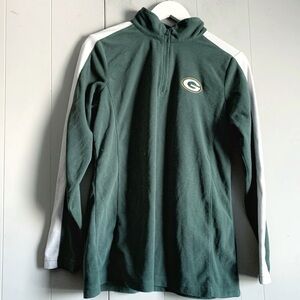 Green Bay Packers NFL Team Apparel Quarter Zip Fleece Pullover L